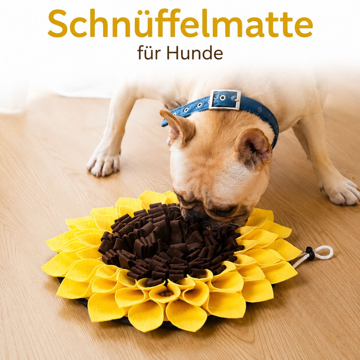 PawFlow™ Sonnenblumen-Schnüffelmatte für Hunde und Katzen – Nasenarbeit & Beschäftigung
