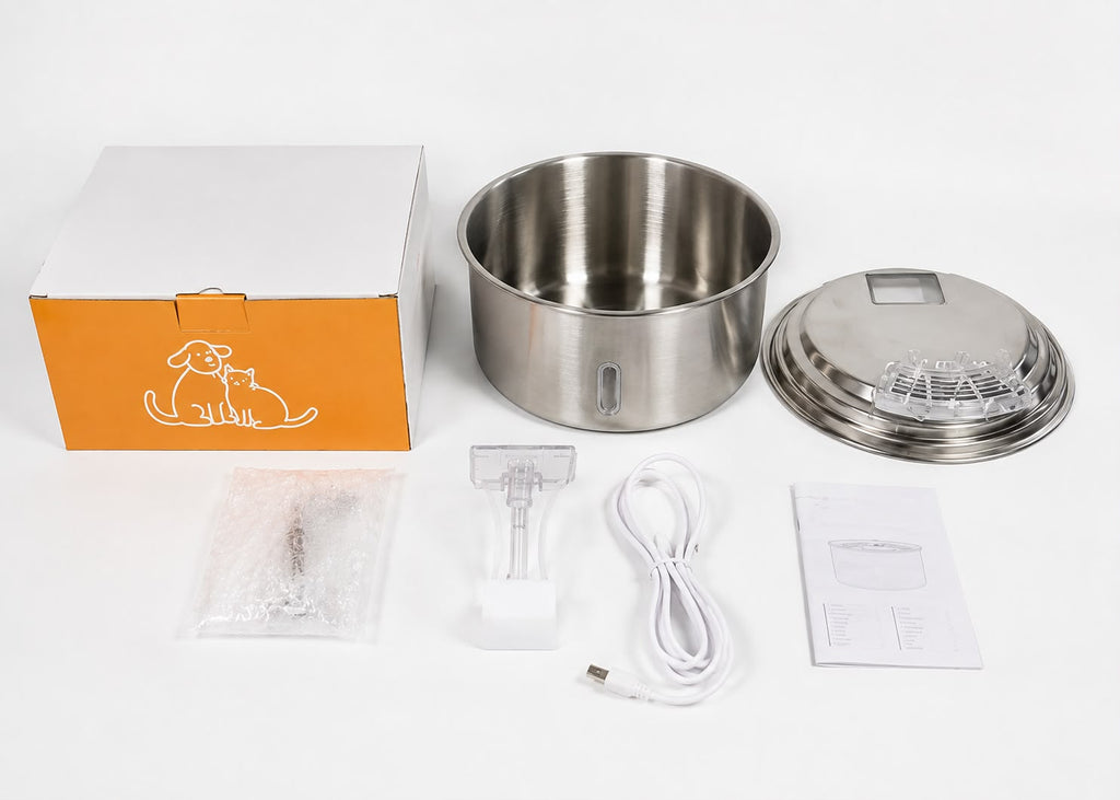PawFlow Smart Fontain Pro – Edelstahl Haustier-Wasserspender