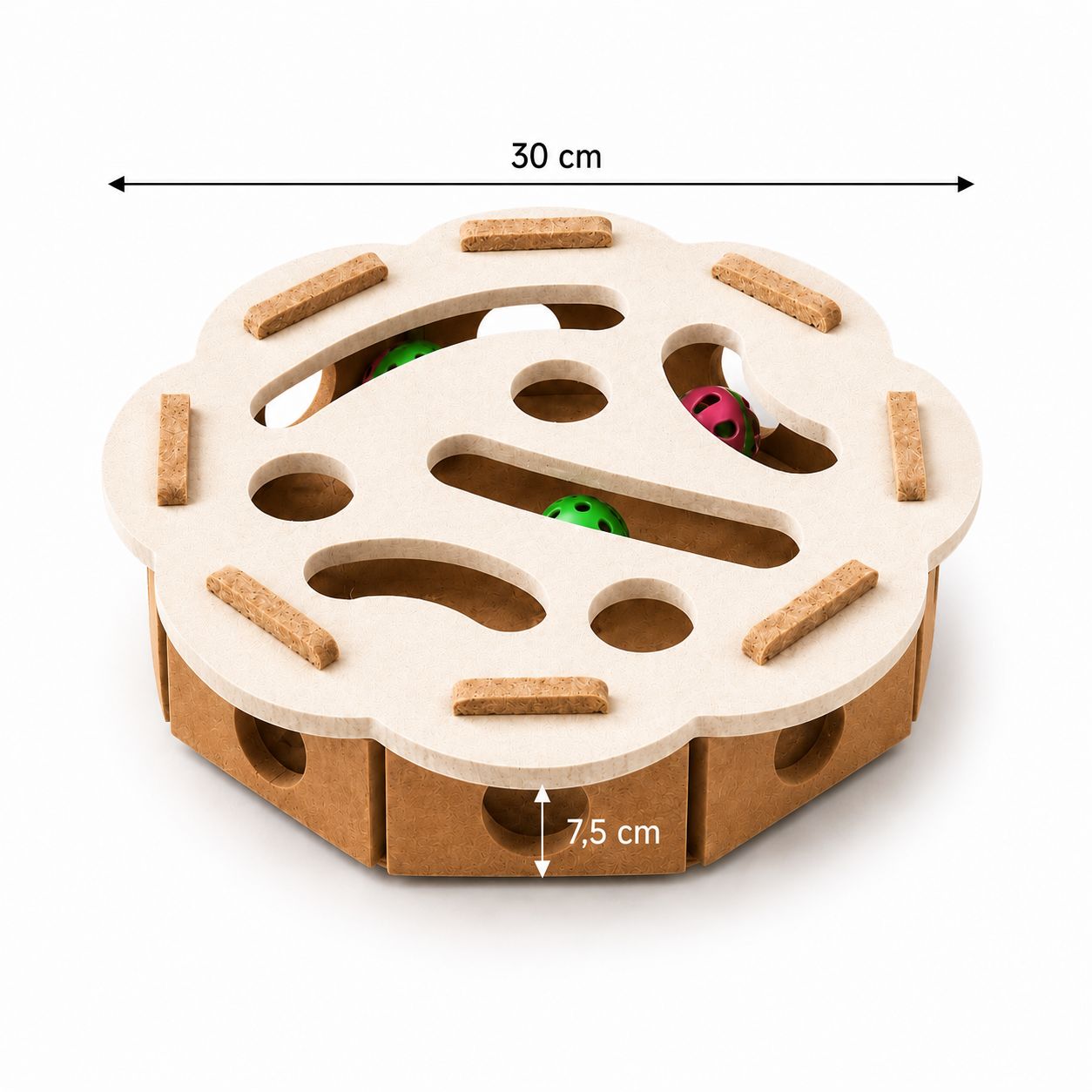 PawFlow Interaktives Katzen-Puzzle mit Labyrinth & Spielbällen – Suchen, Jagen & Entdecken