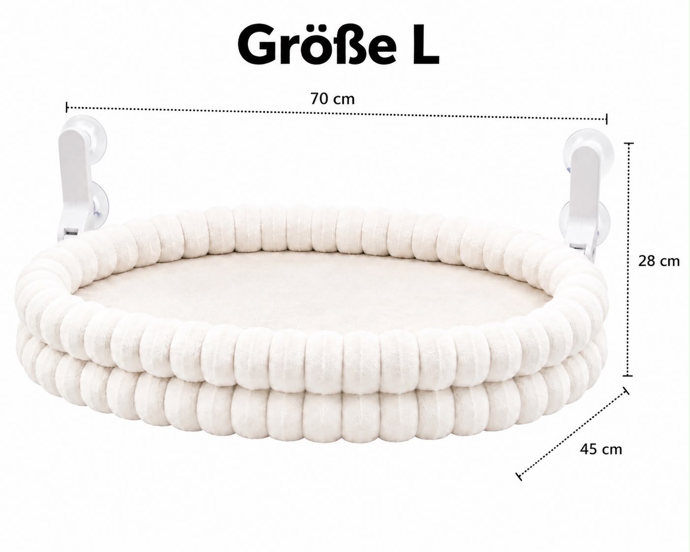 Premium Fensterbett Deluxe für Katzen