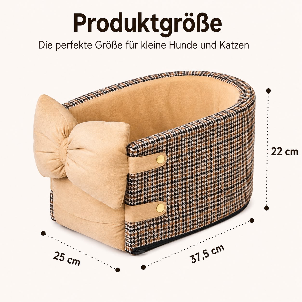 PawFlow Premium Autositz für Hunde & Katzen – Komfortbett für die Mittelkonsole