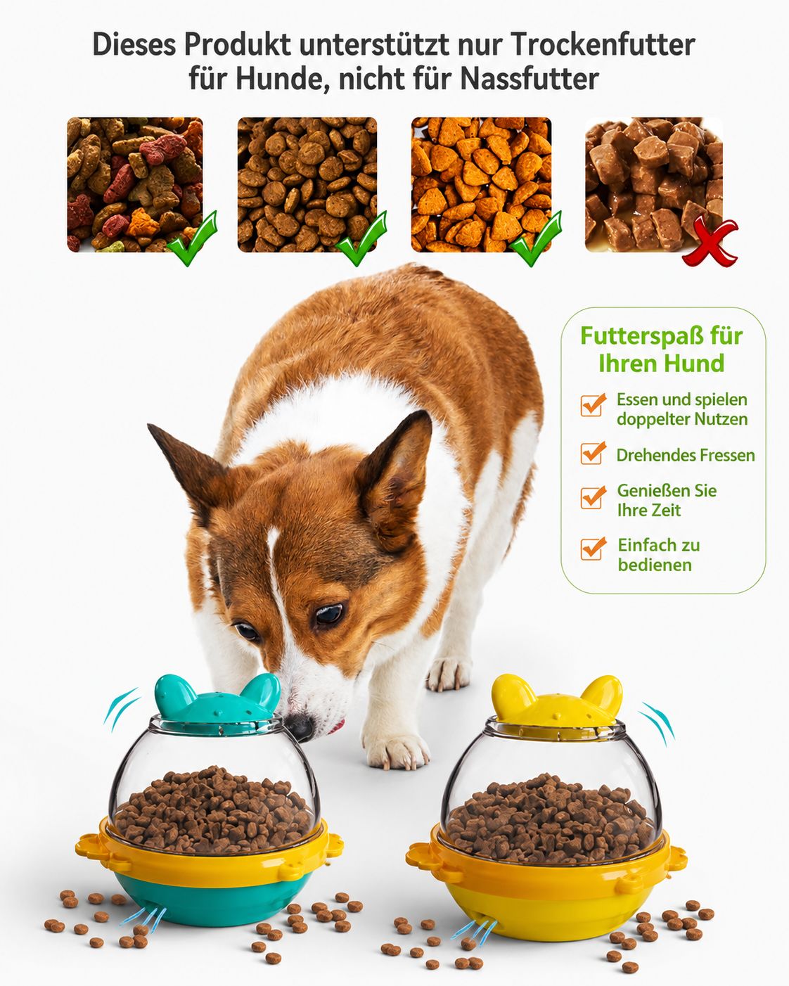 PawFlow Futter-Tumbler für Hunde – Spiel, Spass & Belohnung