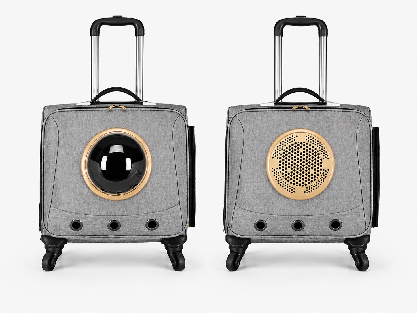 PawFlow Premium Haustier-Trolley mit 360°-Rollen