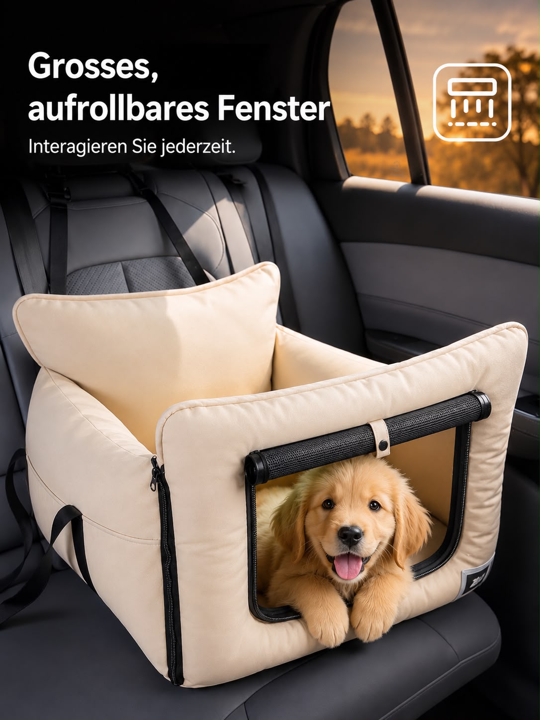 PawFlow Premium Auto-Haustiersitz