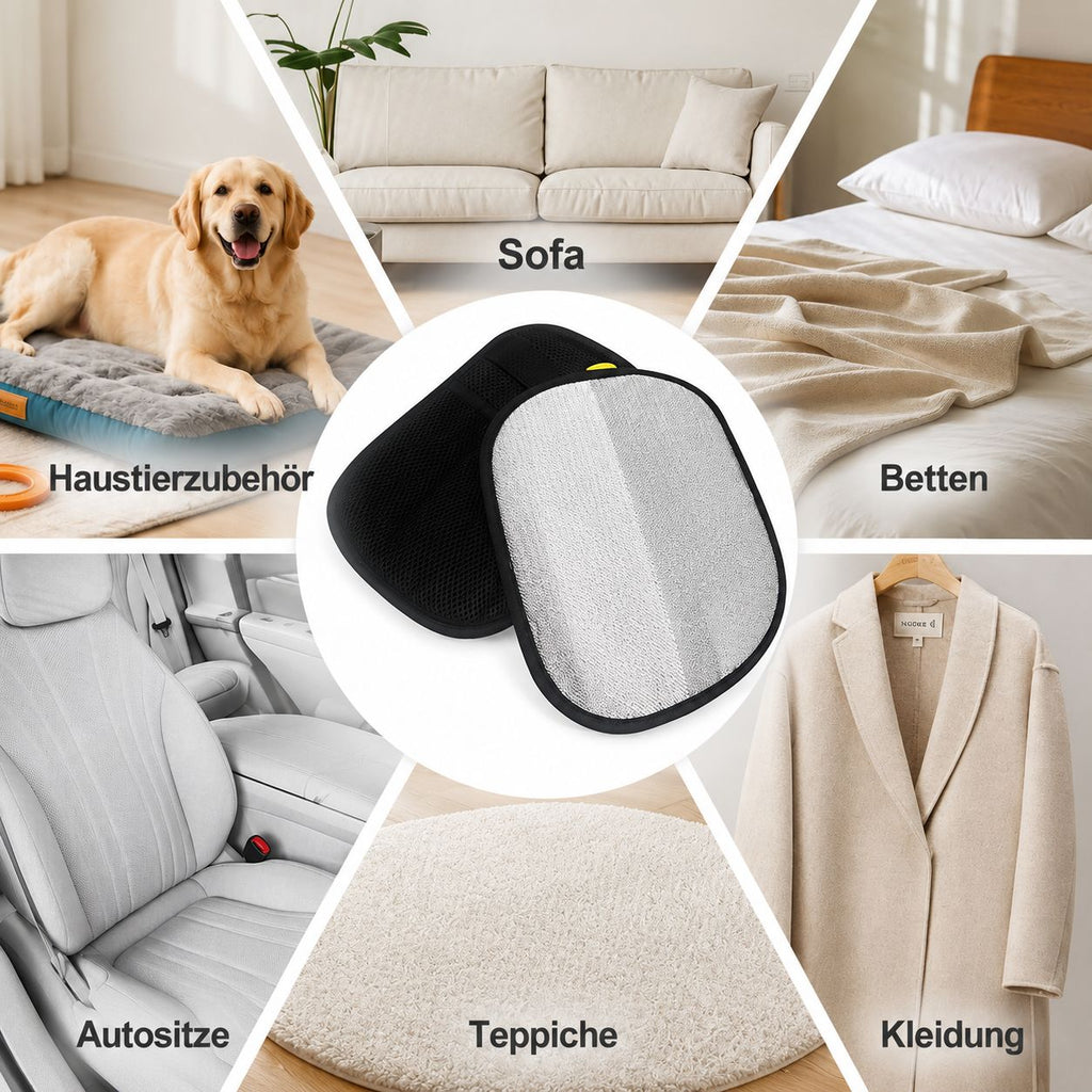 PawFlow Tierhaarentfernungs-Handschuh – Wiederverwendbar für Hunde, Katzen, Möbel, Teppiche & Kleidung