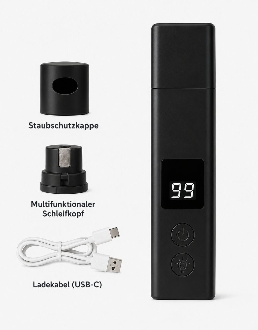 PawFlow Krallenschleifer Pro für Hunde & Katzen – Leise, USB-C & LED-Licht
