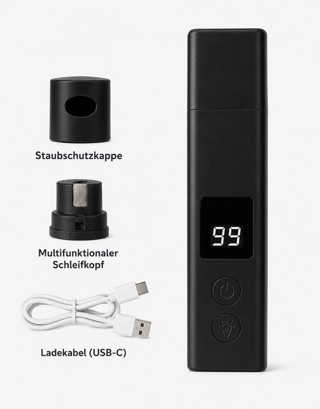 PawFlow Krallenschleifer Pro für Hunde & Katzen – Leise, USB-C & LED-Licht