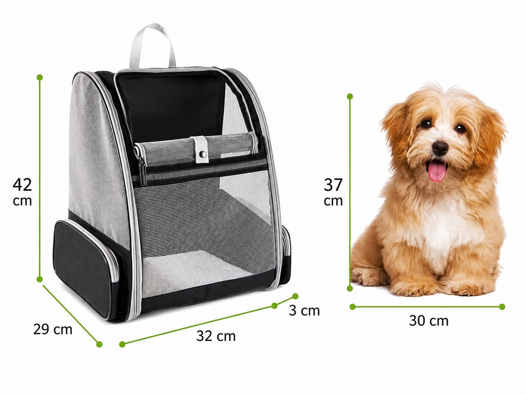 PawFlow Bubble Premium Haustier-Rucksack für Hunde & Katzen