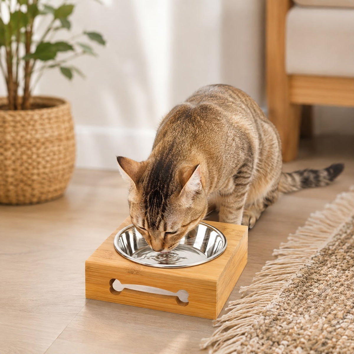 PawFlow Bambus-Napfstation