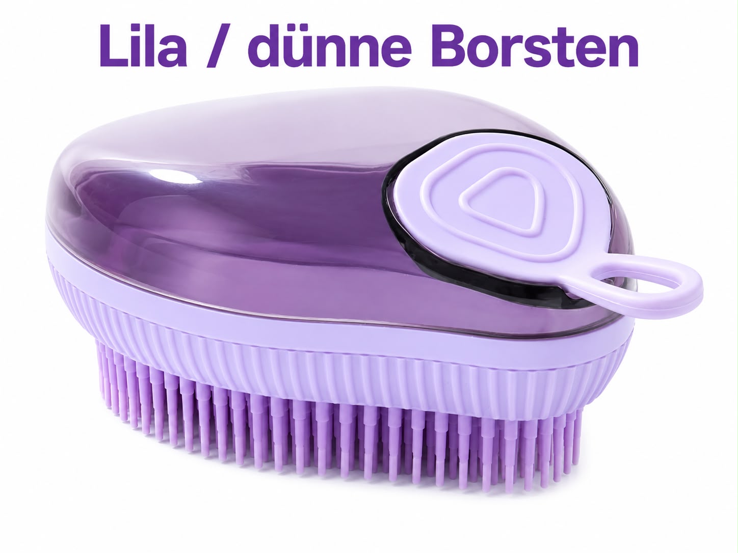 PawFlow Silikon-Fellpflegebürste mit Shampoo-Spender für Hunde & Katzen
