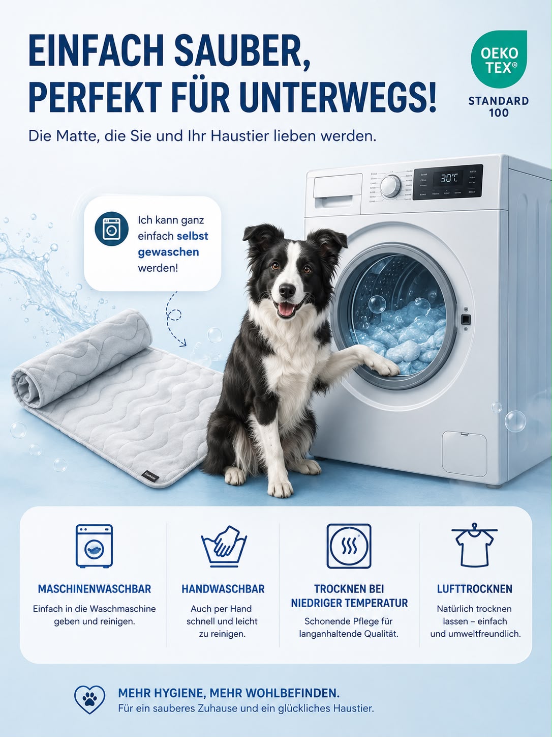 PawFlow Premium-Kühlmatte für Hunde & Katzen – Selbstkühlend & besonders komfortabel