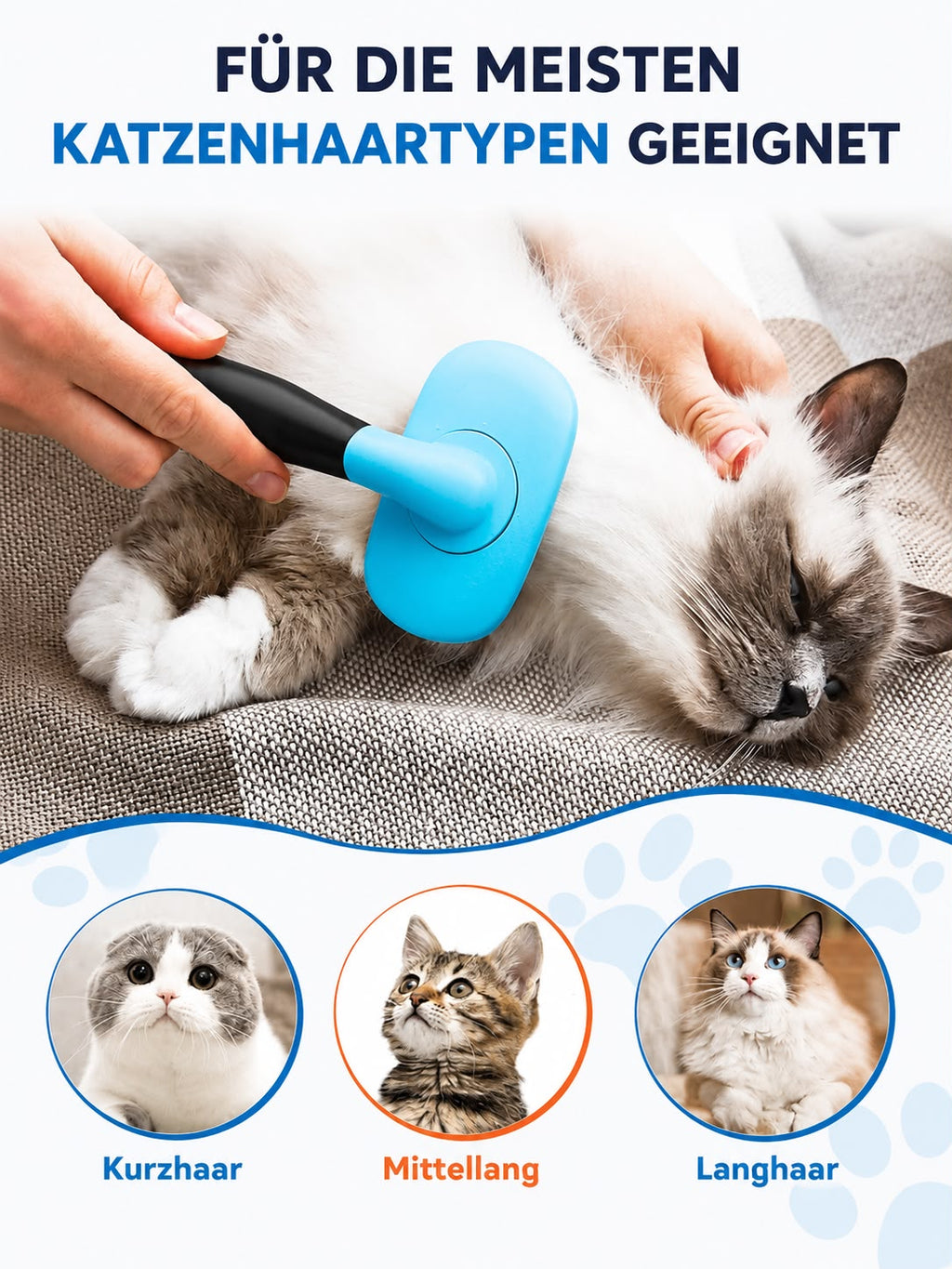 PawFlow Fellpflegebürste für Hunde & Katzen – Sanfte Massage & glänzendes Fell