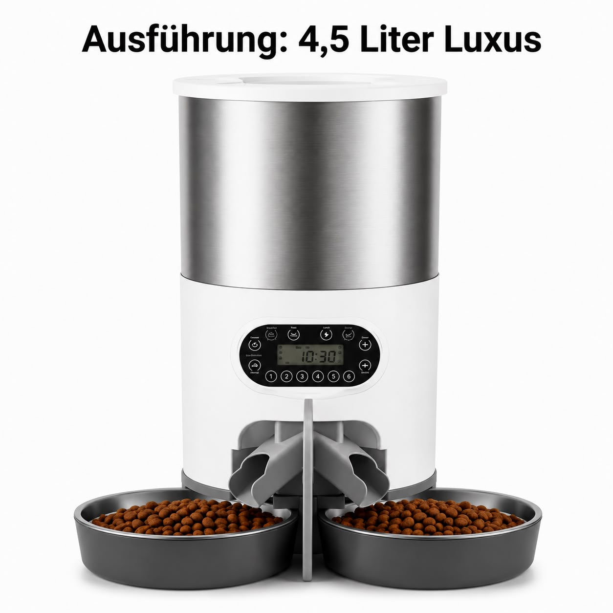 PawFlow SmartFeeder Duo – Automatischer Doppel-Futterautomat für Hunde & Katzen