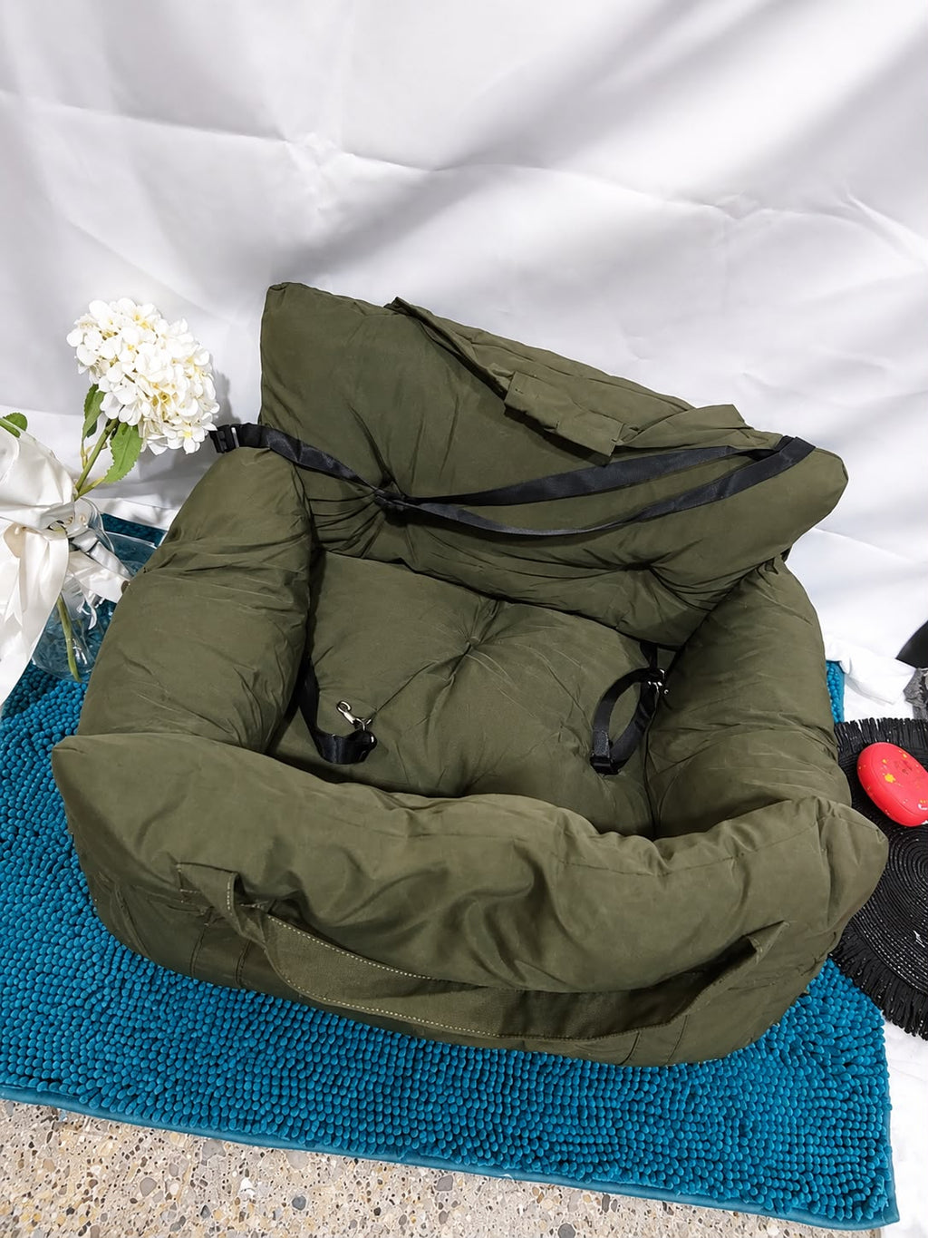 PawFlow Premium Reisebett & Autositz für Hunde