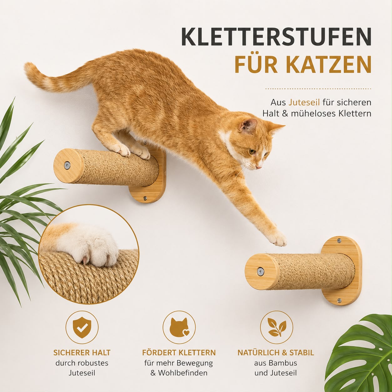 PawFlow Wandmontiertes Katzennest aus Holz