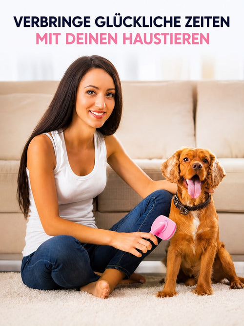 PawFlow Fellpflegebürste für Hunde & Katzen – Sanfte Massage & glänzendes Fell