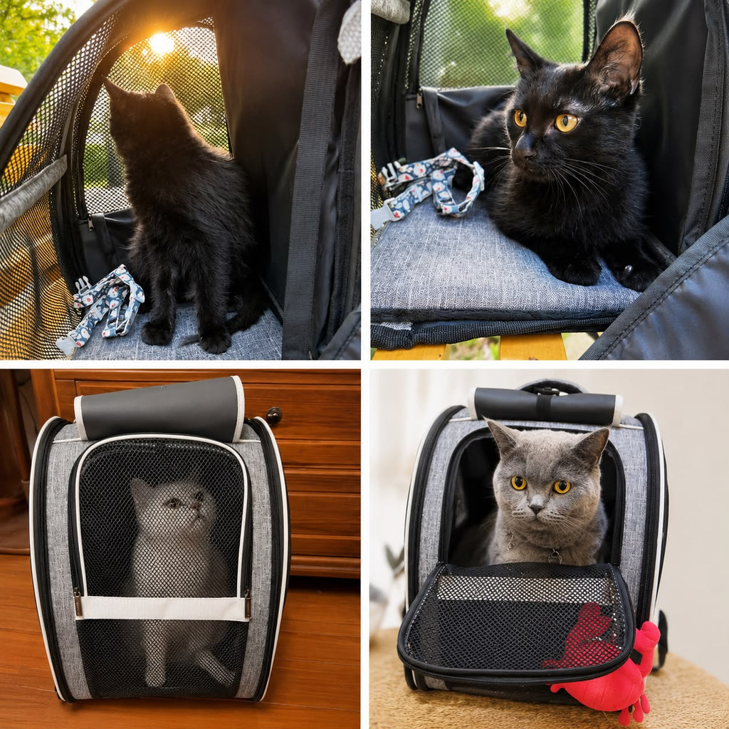 PawFlow Bubble Premium Haustier-Rucksack für Hunde & Katzen