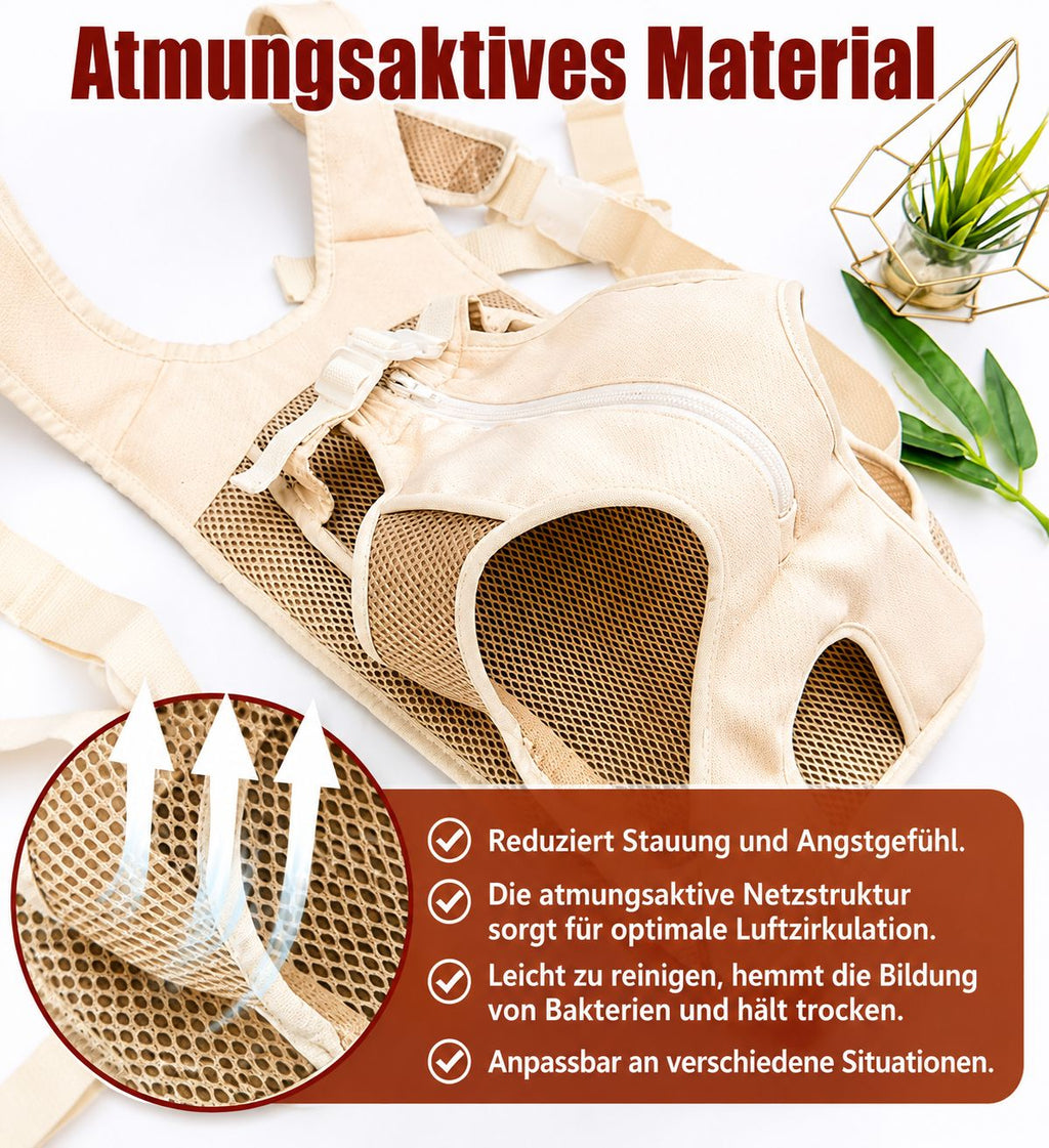 PawFlow Brusttrage-Rucksack für Hunde – Atmungsaktiv, Sicher & Bequem