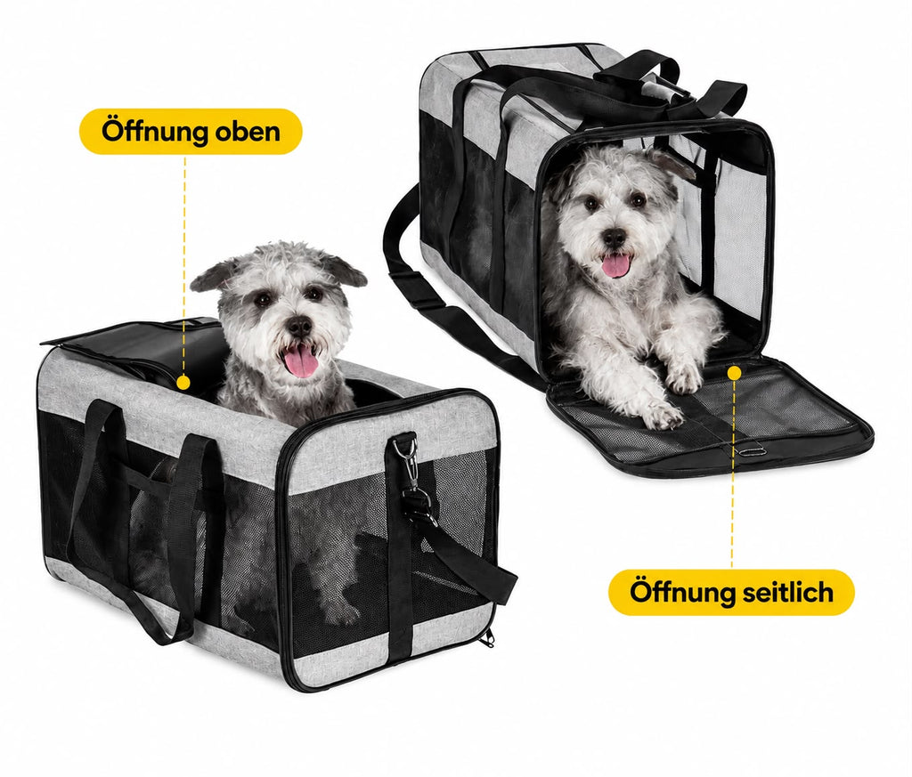 PawFlow Premium Transporttasche für Hunde & Katzen – faltbar & atmungsaktiv