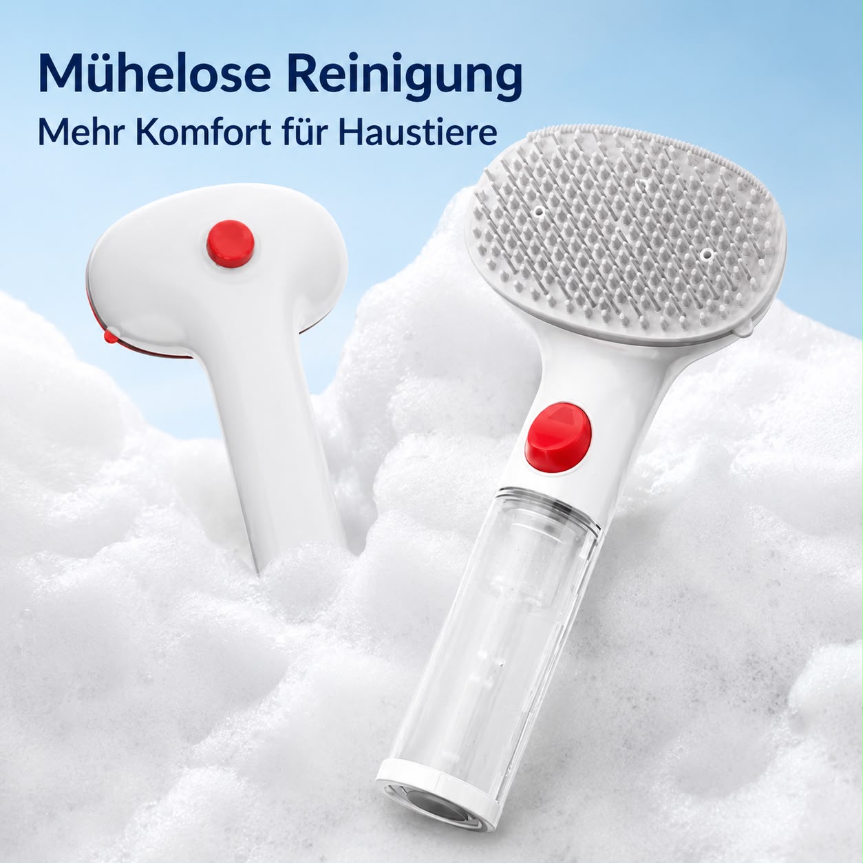 PawFlow 3-in-1 Dampfbürste für Hunde & Katzen – Reinigen, Massieren & Entfilzen