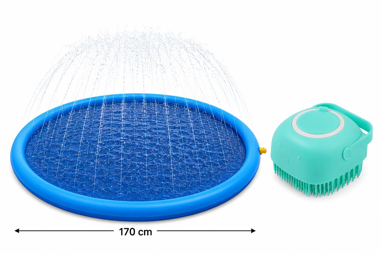 PawFlow Wasserspielmatte für Hunde – Spritzspaß & Abkühlung im Sommer