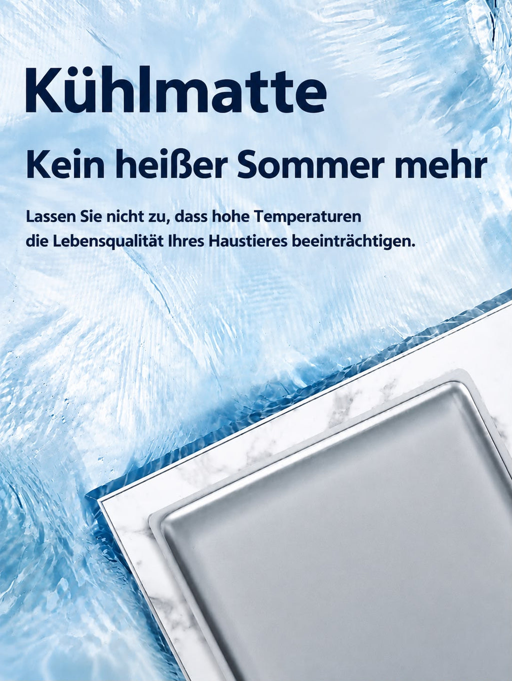 PawFlow Premium Gel-Kühlmatte für Hunde & Katzen – Selbstkühlend & besonders langlebig