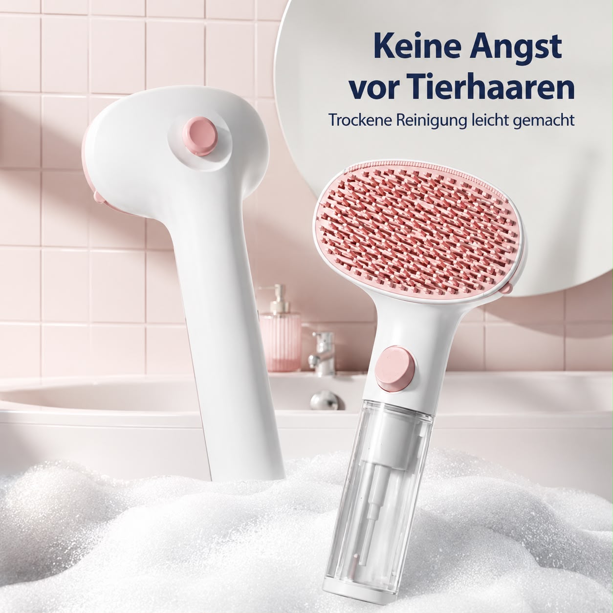 PawFlow 3-in-1 Dampfbürste für Hunde & Katzen – Reinigen, Massieren & Entfilzen