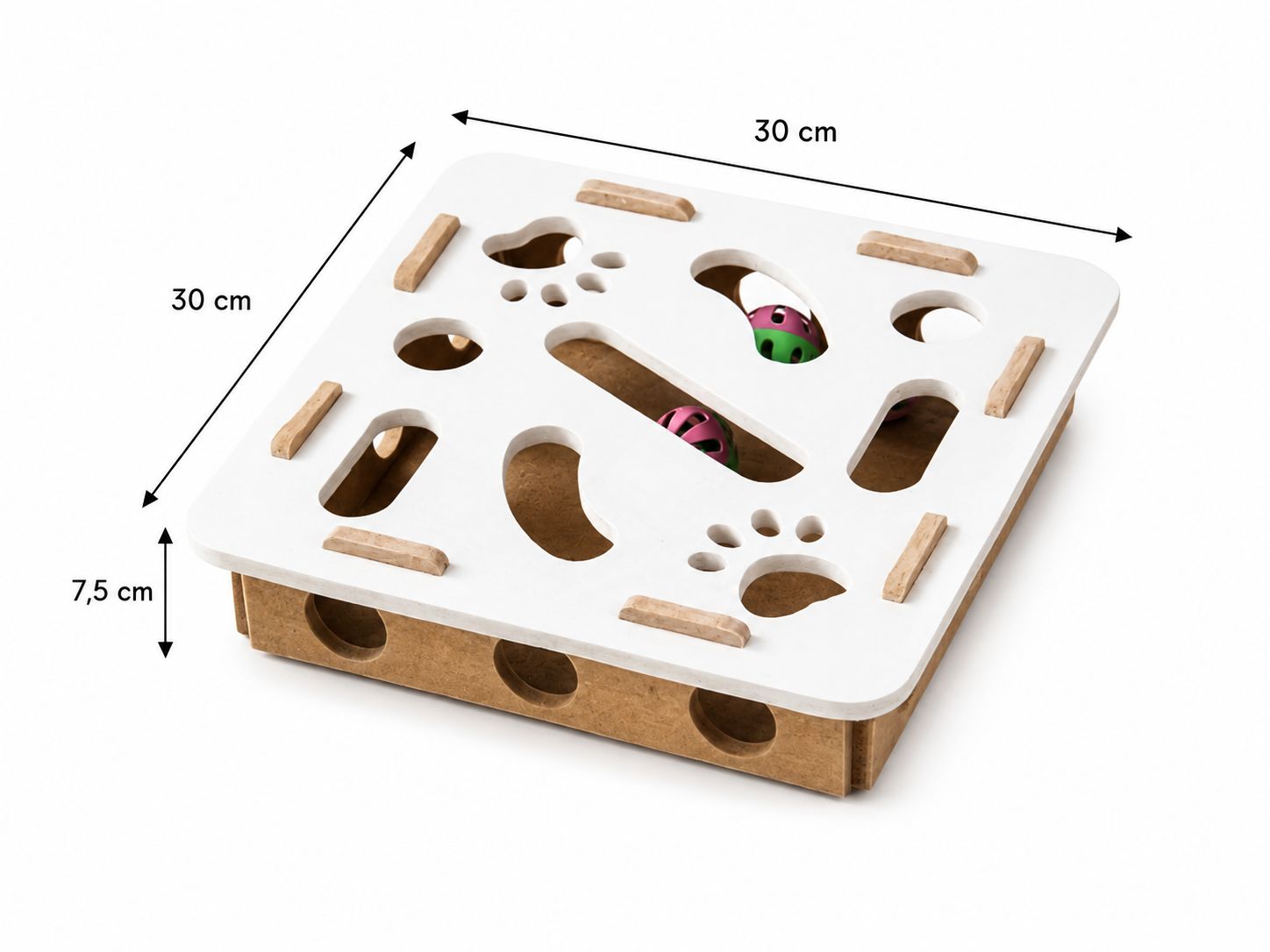 PawFlow Interaktives Katzen-Puzzle mit Labyrinth & Spielbällen – Suchen, Jagen & Entdecken