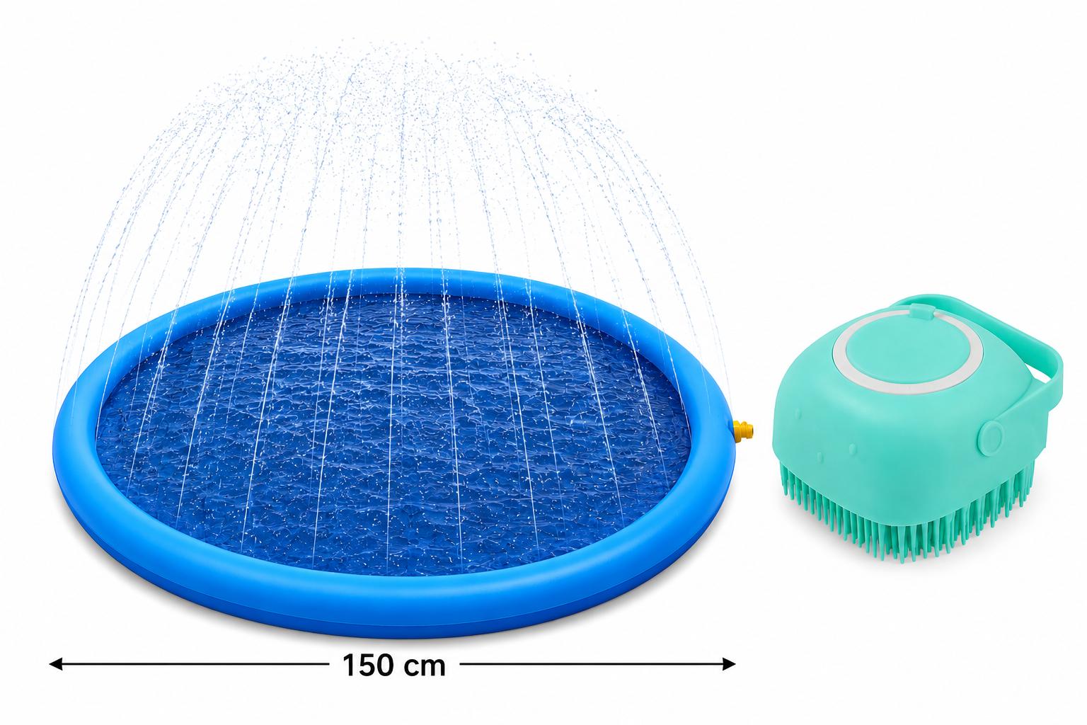 PawFlow Wasserspielmatte für Hunde – Spritzspaß & Abkühlung im Sommer