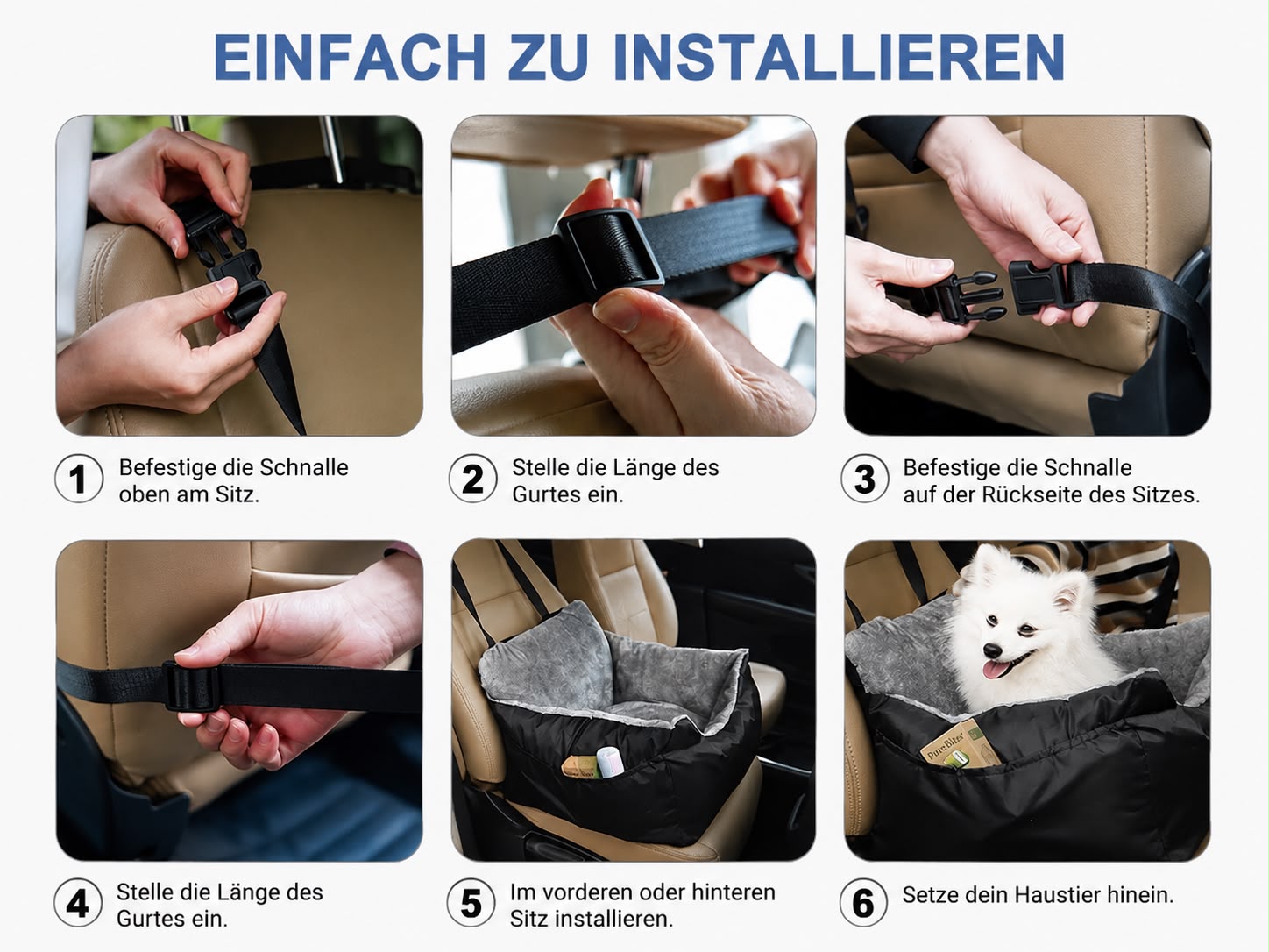 PawFlow Komfort Haustier-Autositz