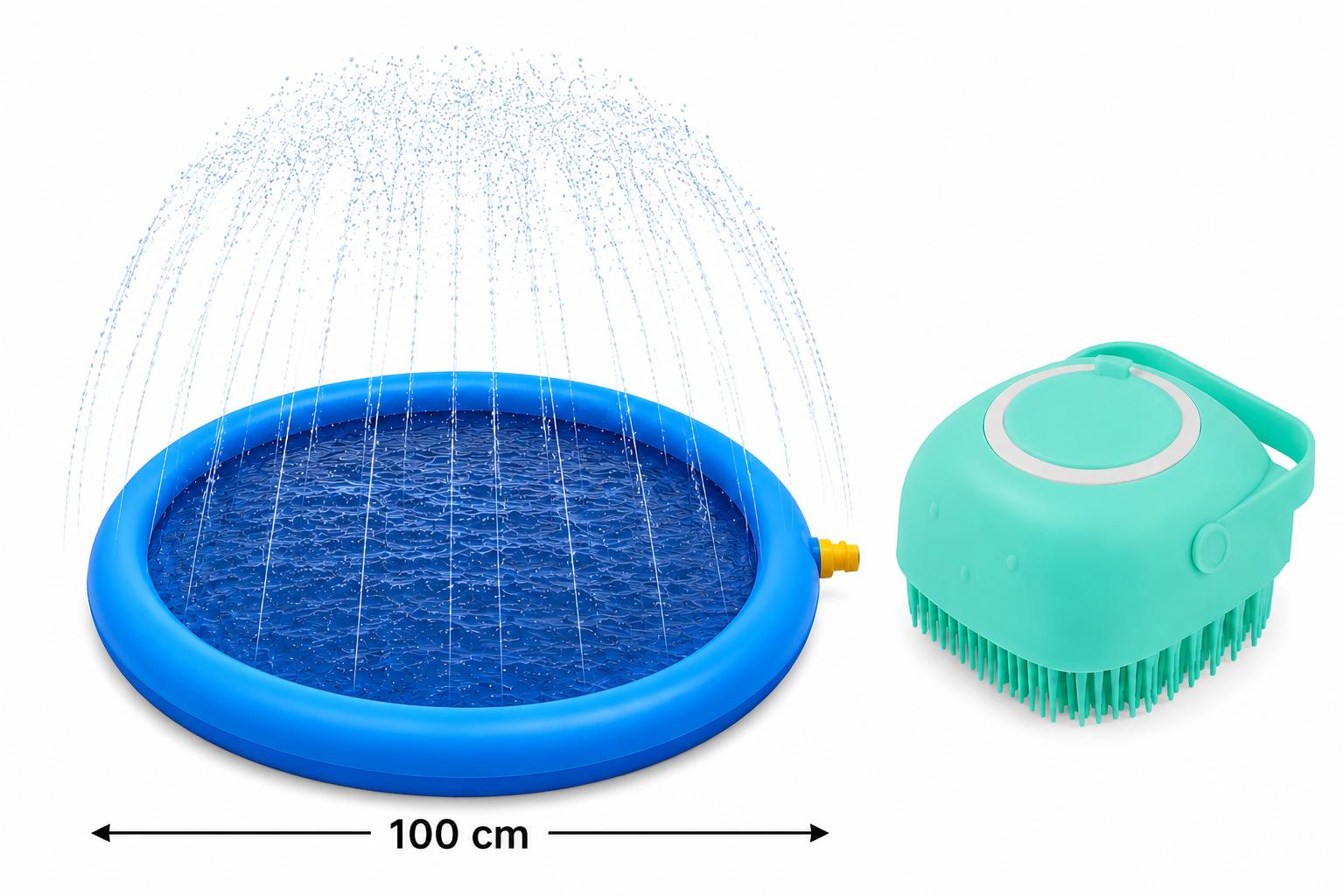 PawFlow Wasserspielmatte für Hunde – Spritzspaß & Abkühlung im Sommer