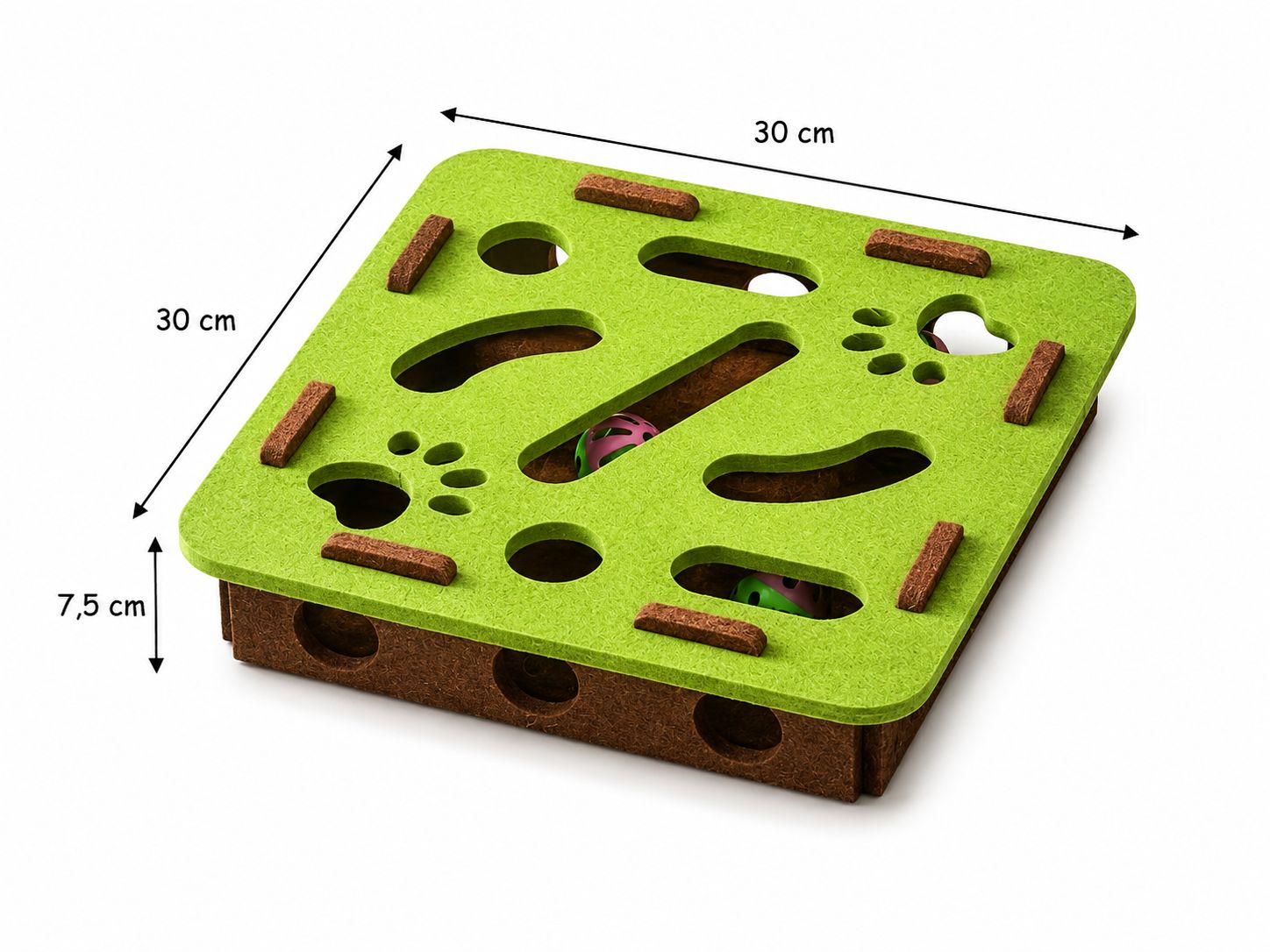 PawFlow Interaktives Katzen-Puzzle mit Labyrinth & Spielbällen – Suchen, Jagen & Entdecken