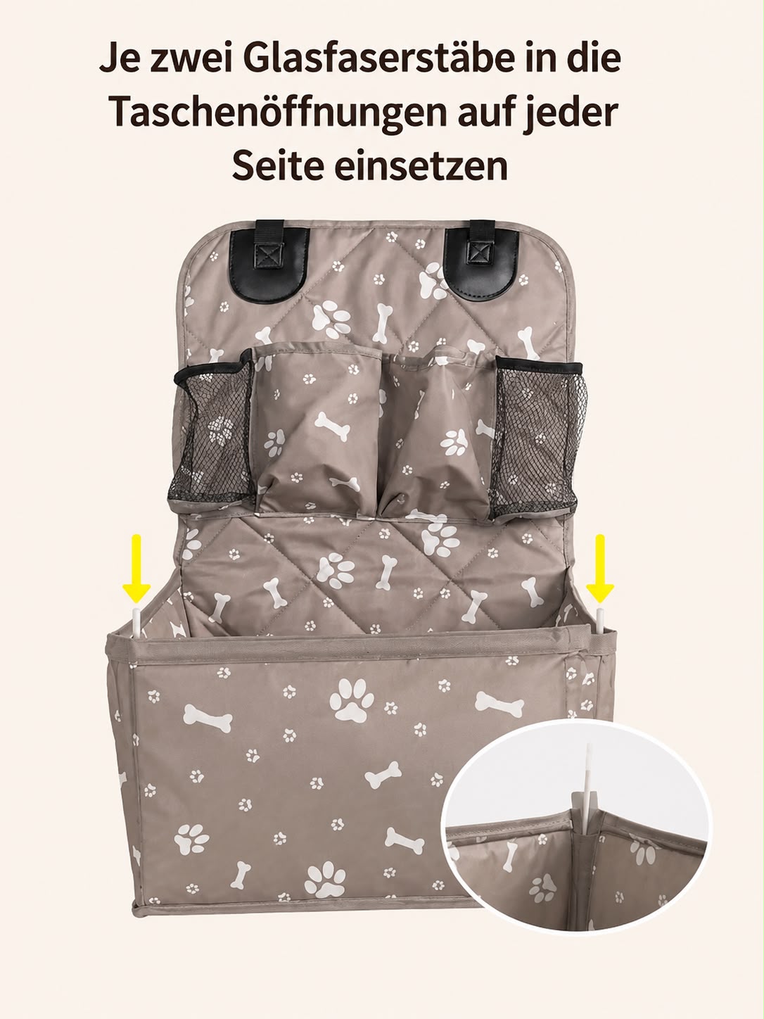 PawFlow Haustier-Autositz mit Seitenschutz