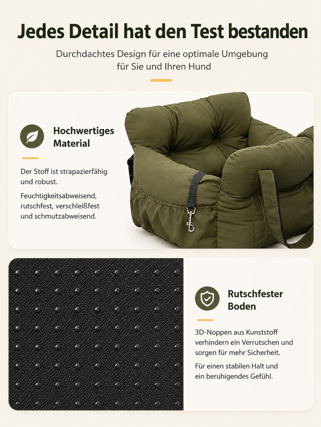 PawFlow Premium Auto-Hundesitz Comfort