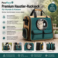 PawFlow Premium Haustier-Rucksack mit Panoramafenster für Hunde & Katzen