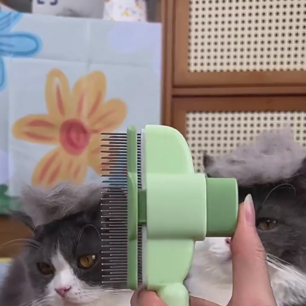 PawFlow Selbstreinigender Premium-Fellkamm für Hunde & Katzen