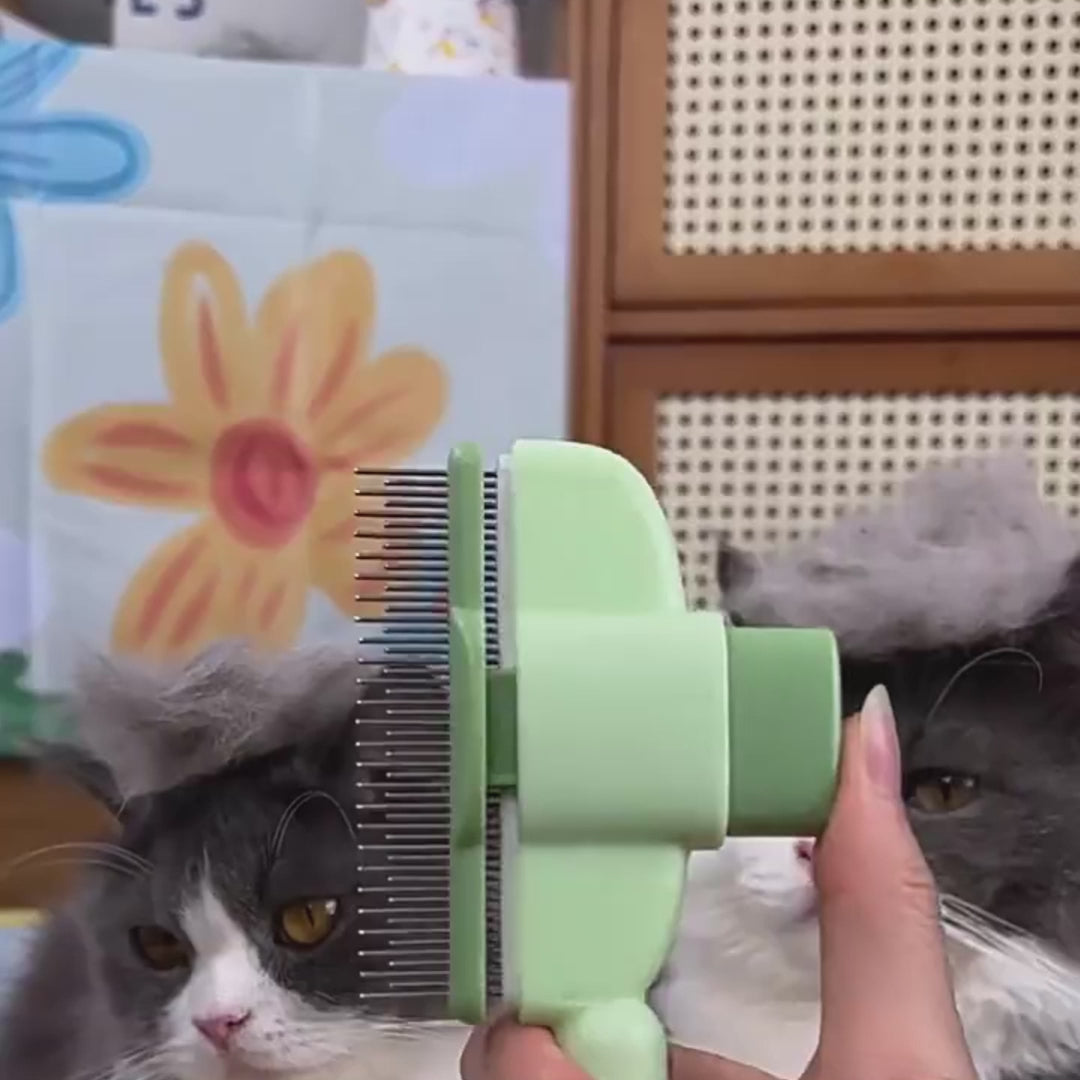 PawFlow Selbstreinigender Premium-Fellkamm für Hunde & Katzen