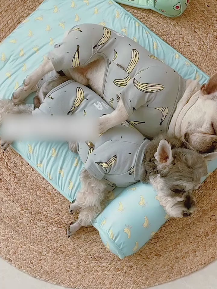 PawFlow Premium Kühlmatte mit Kopfkissen für Hunde & Katzen – Atmungsaktiv & rutschfest
