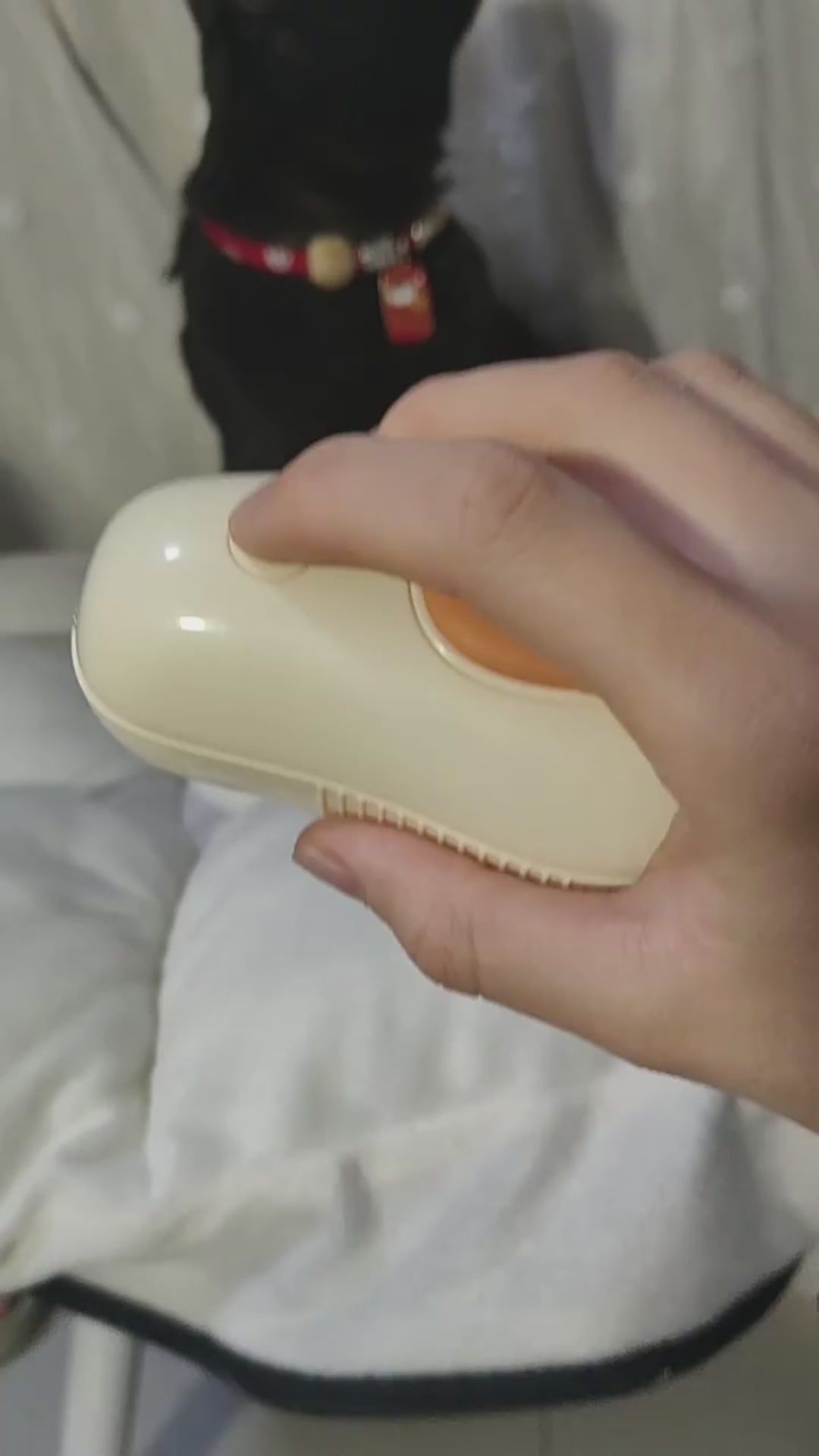 PawFlow Elektrische Dampf-Fellpflegebürste mit Massagefunktion