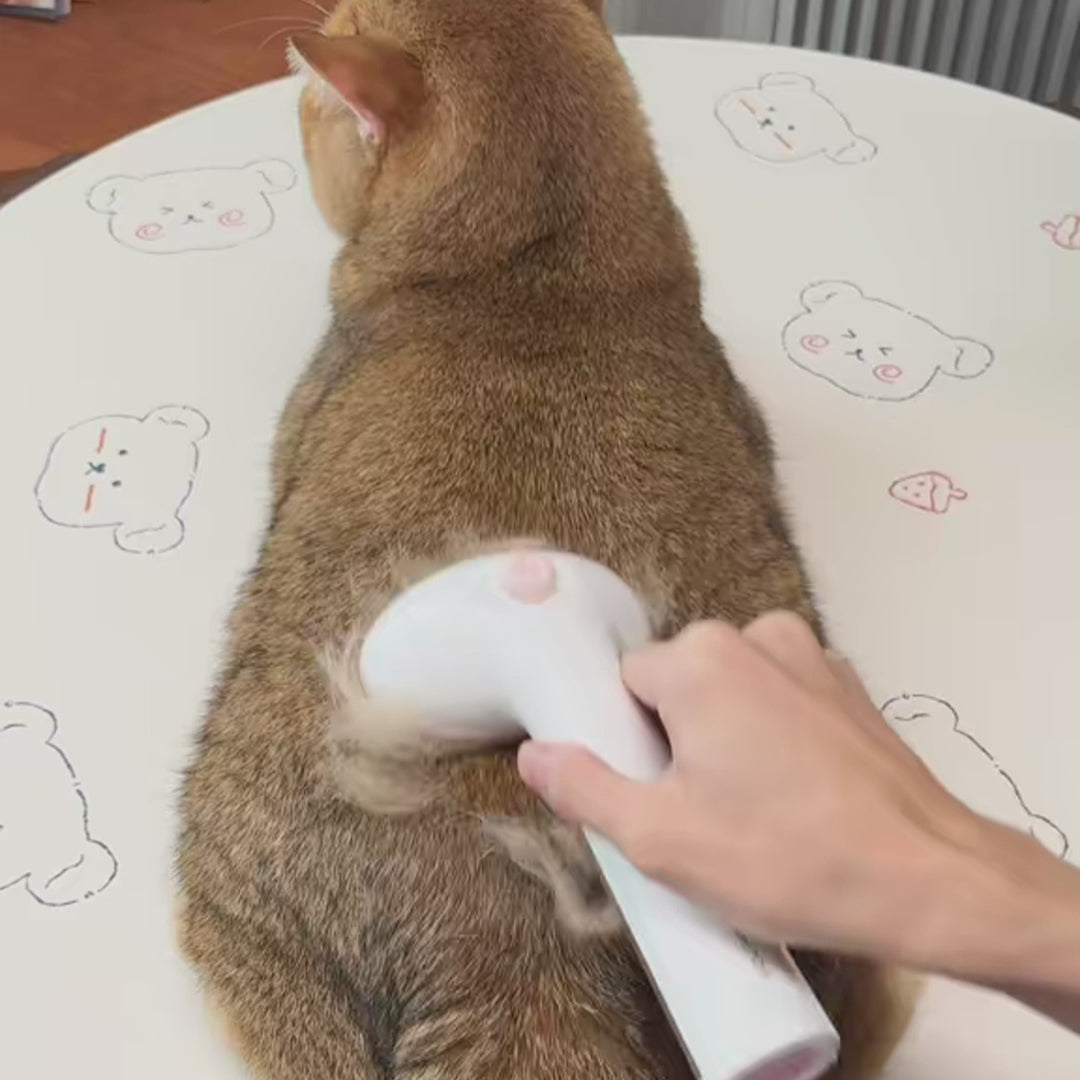 PawFlow 3-in-1 Dampfbürste für Hunde & Katzen – Reinigen, Massieren & Entfilzen